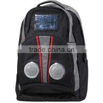 solar speaker backpack/solar bag with speaker, supply power for mobile phone, MP3/MP4, Digital devices(OEM/ODM)