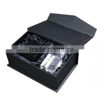 Good Quality Foldable Gift Box for Crystal with Custom Inset