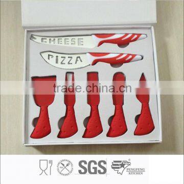 7 pcs non-stick coating cheese knife set