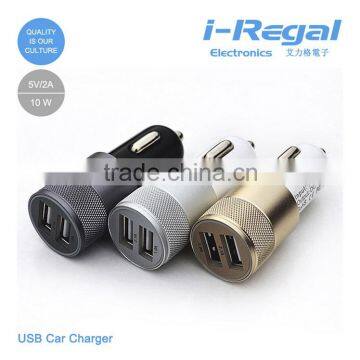 High efficiency LED ring car usb charger for iphone