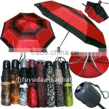 red 3 folding super mini cheap umbrella