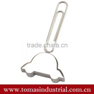 promotional cheap and wholesale stainless steel gift paper bookmark