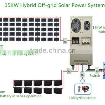 15KW Hybrid Off Grid Solar Power System (PWM Control)