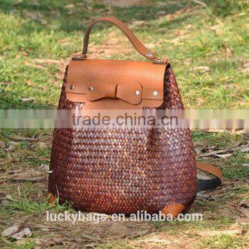 2016 New Cheap Straw Bag Ladies Handbag Thailand Straw Bag for Women Light Straw Backpack