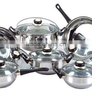 12 pcs stainless steel cookware set