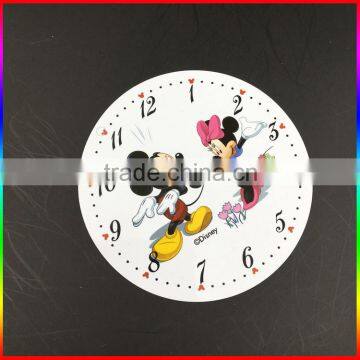 custom round white PVC card for clock