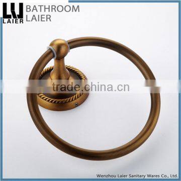 Customized Bathroom Designs Zinc Alloy Antique Bronze Finishing Bathroom Accessories Wall Mounted Towel Ring photo-6