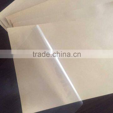 Customized premium quality waterproof adhesive transparent pet film with kraft release paper