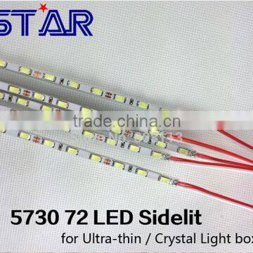 4mm 0.1W SMD5730 72leds/meter Super bright led backlit for ultra crystal led light box