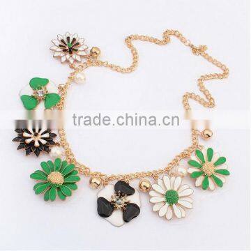 New Green Flower Choker Collar Vintage Pendant Statement Necklace Women Necklaces & Pendants Fashion Necklaces for Women 2014