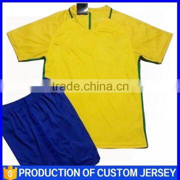 2016 new sublimation Brazilian national team jersey football clothes Thai edition embroidered logo