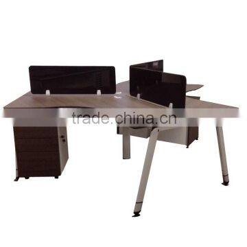 Latest Design Standard Sizes of Workstation Furniture For 3 Person