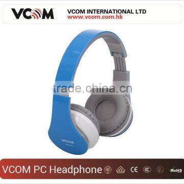 VCOM NEW red foldable bluetooth headphone with high bluetooth solution