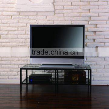 2 Tier Glass TV Stand Table Living Room Furniture photo-2