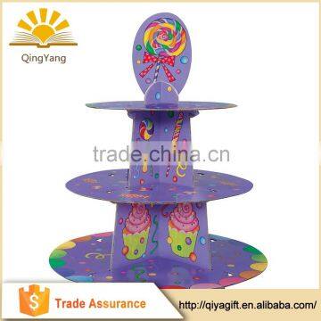 3 Tier Round Cardboard Cupcake Stand Tiered Cake Holder