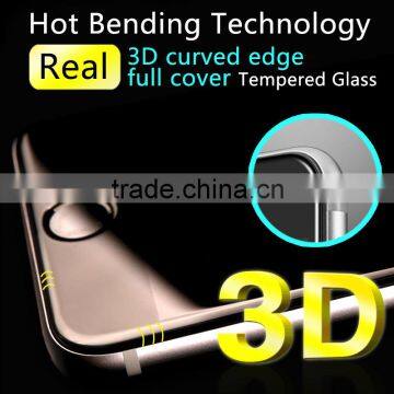 China Factory 3D Full Cover Tempered Glass for iphone, 3D Curved edge Full Screen Protector for Iphone 6