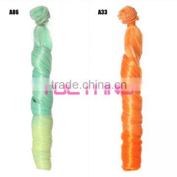 25cm Orange Single Weft Hair Extension for DIY photo-4