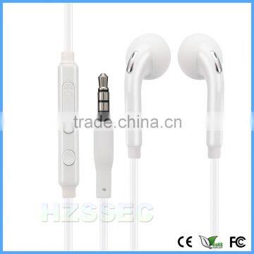 3.5mm in ear earbud moving-coil earphone with line conrtol mobile phone stereo earphone for Samsung Galaxy S6