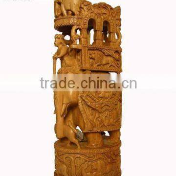 carved wooden-statues/wooden indian statues/antique wooden statue