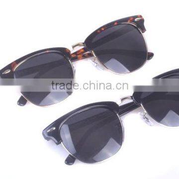 Tropical Trending Lens Print True Color Transfer Leopard Half Frame Sunglasses for Women