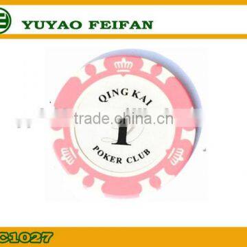 Cheap Customized plastic poker chips with custom sticker