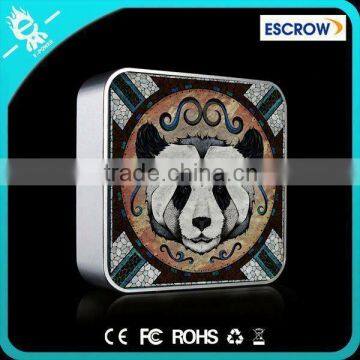 2014 Shenzhen Factory Supply panda design Square power bank in high quality 7800mah