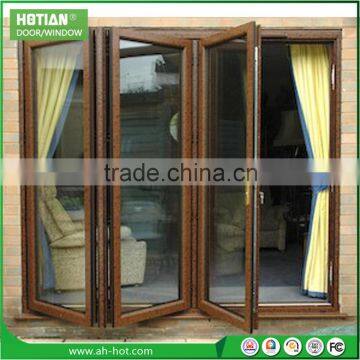 Cheap Aluminium sliding window tilt and turn wood color windows thermal break aluminium tilt-turn window