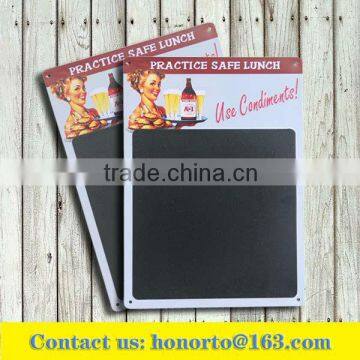 metal sign wholesale advertising rewritable tin sign,metal blackboard