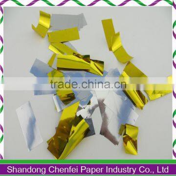 Party favour cheap metallic confetti 2*2cm 2*5cm foil metallic confetti