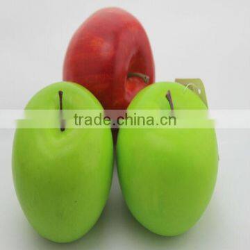 Lifelike plastic green apple / PVC artificial apples for display or children's early learning