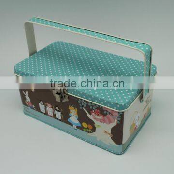 OEM kids tin lunch box with lock bento lunch box with handle metal tin lunch box, high quality tin lunch box