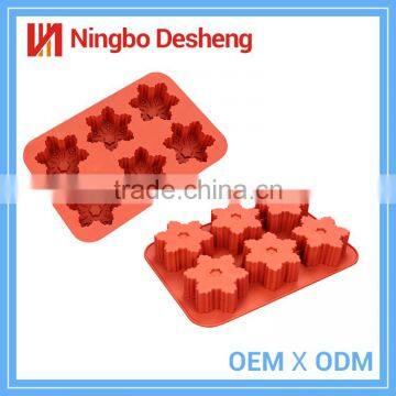 Five Star Shape 6 Cups 3D Commercial Silicone Decorative Making Soap Molds