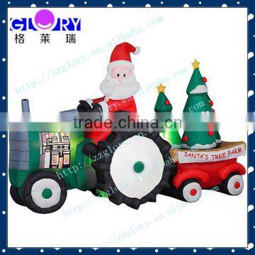 Hot Selling Advertising Outdoor Christmas Inflatable Santa Truck