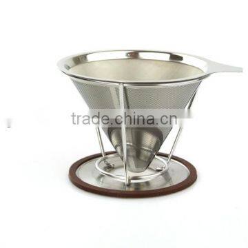 Coffee Pour Over Cone Dripper/Stainless Steel Coffee Filter and Maker photo-3