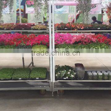 flower rolling display cart / steel rolling trolley