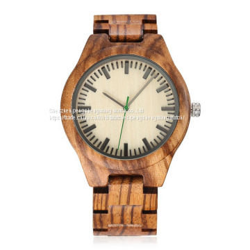 Wooden watch 2017 bamboo zebrano wood new fashion watch