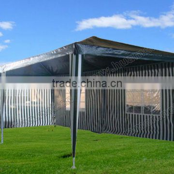 Striped Green PE Party Tents with windows 3x6m