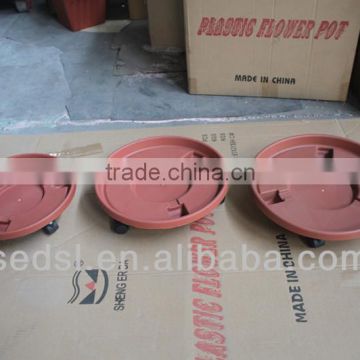 plastic terracotta clay saucers with wheels