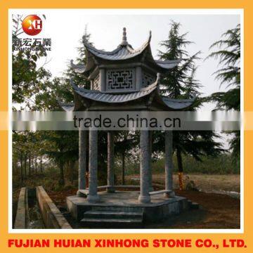 modern pavilion design stone garden kiosk with furniture