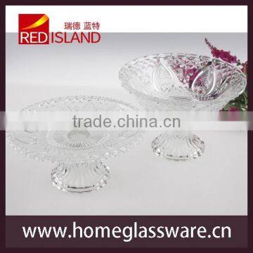 Footed Clear Glass Cake Stand Cake Plate photo-3