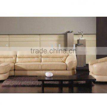 upholstered leather sofa set | living room sofa in white color item B400019