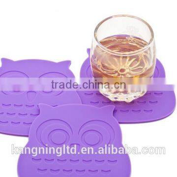 Owl Shaped Silicone Waterproof Heat Resistant Table mat&silicone baking mat*silicone coaster&silicone placemat