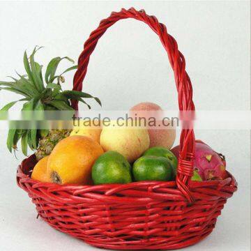 wicker fruit basket, fruit basket with handle wholesale