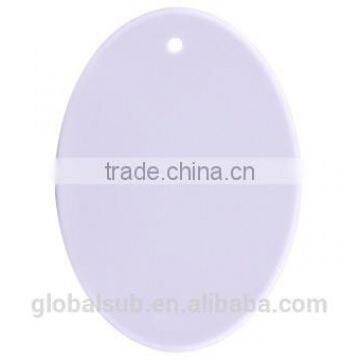 Fashion China supplier personalized oval polymer sublimation ornament