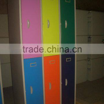 steel colourful hasp lock 6 doors wardrobe lockers 6 doors metal wardrobe lockers