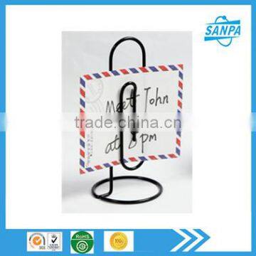 High Quality Modern Office Metal Wire Paperclip Note Holder/Note Stand