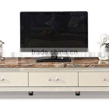 Living Room TV Stand Fireplace Marble Top