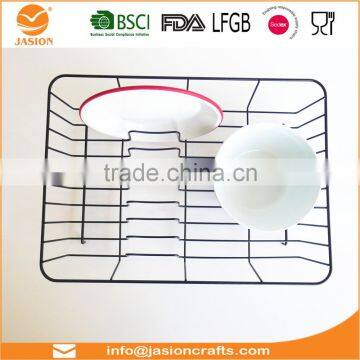 WI2907 Metal Wire Coated Dish Rack Kitchen Sink Drainer photo-2