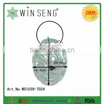 Creative Ceramic Hollow Lantern Candle Holder photo-6