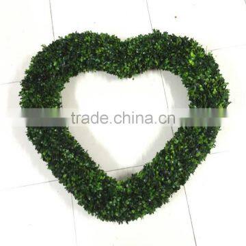 42'' Preserved boxwood love wreath topiary